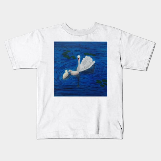 Swan song Kids T-Shirt by Daranem